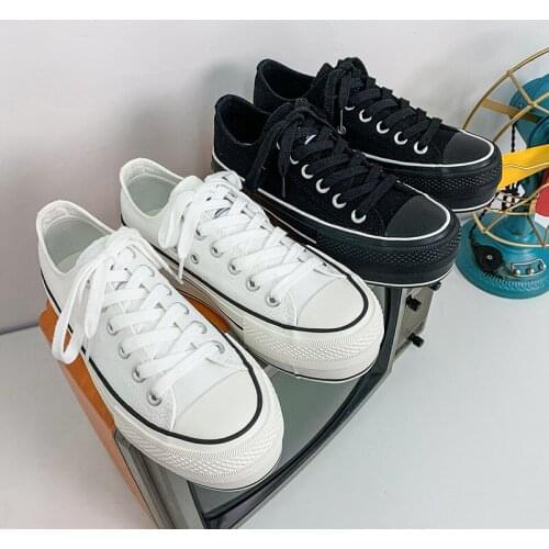 2020 spring and summer new student thick-soled increased canvas shoes female ins niche sneakers