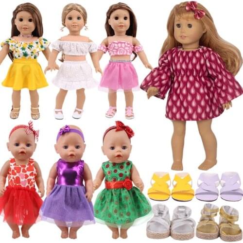 Doll Clothes Dress New Arrivals Doll Baby Unicorn Skirt For 18 Inch American&43 Cm Baby New Born Doll Girls Toy Russia DIY Gifts