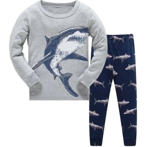 TUONXYE Children Pajamas Whale Pyjamas Set Kids Pijama Infantil Boys Nightwear Cotton Girls Long Sleeve Sleepwear Suit