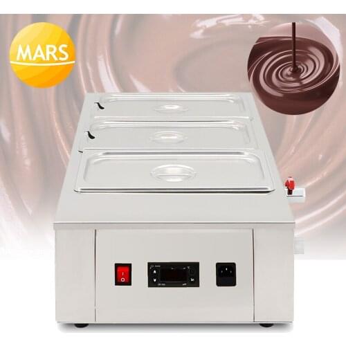 Commercial 3 Tanks Chocolate Cheese Melting Machine Electric Chocolate Warmer Melter Making Equipment