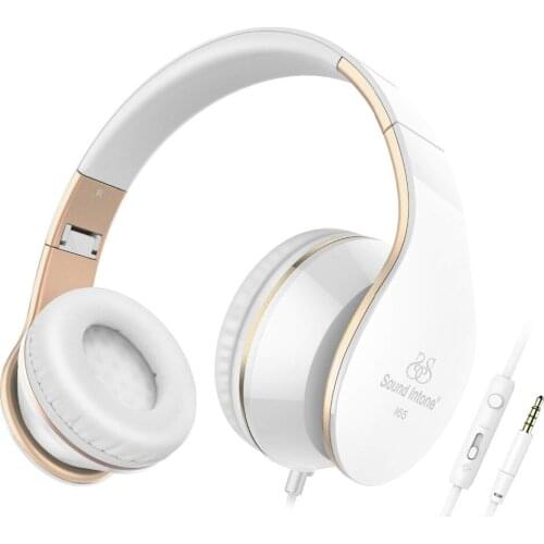 Wired Headphones with Mic Deep Bass Sound Stereo Adjustable Headphone Foldable Headset Support Volume Control for Phone Pc Mp3