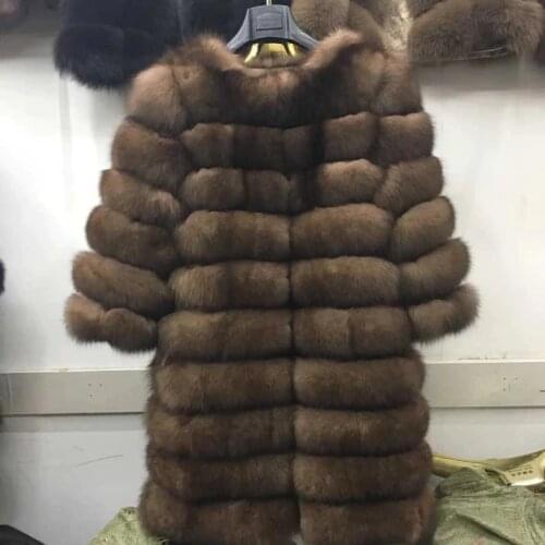 QIUNUOXI Long Fur Coats