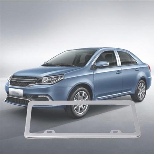 2pcs Stainless Steel License Plate Frame Tag Cover Holder For Auto Truck Vehicles Only For American Canada Car