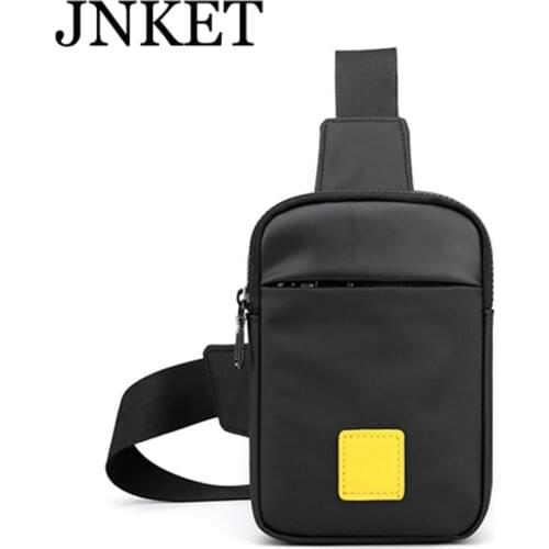 JNKET New Mens Crossbody Bag Sports Casual Chest Bag Multifunction Outdoor Shoulder Bag