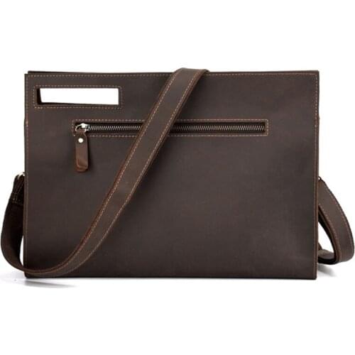 Men Cross Body Tote bag Crazy Horse Cowhide Retro Messenger Bag Male Top Quality Business trend Shoulder Bag Leisure Handbags