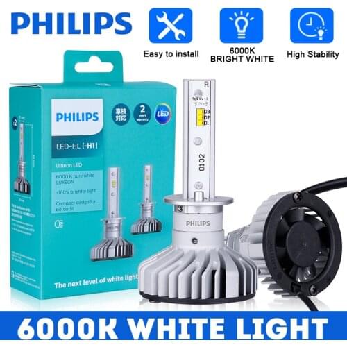 Philips HB3 H7 H11 H1 LED Headlights lamp Philips x-treme ultinon 9005 LED Car brighter Lamps luces led para for front fog lamps