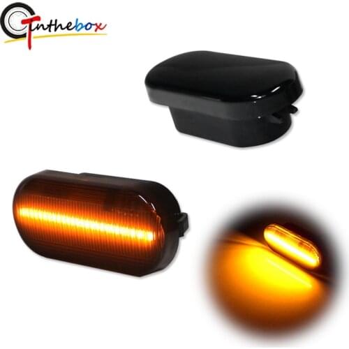 Gtinthebox CANbus Error Free Smoked Lens Amber Yellow Full LED Front Fender Side Marker Lights For VW MK4 Jetta GTI R32 Beetle