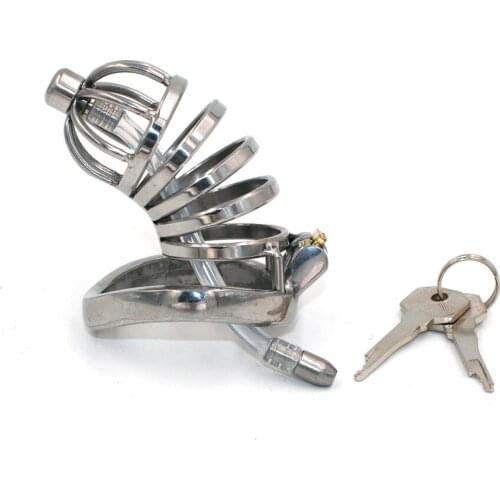 Urethral Catheter Cock Cage Male Chastity Device chastity Belt Penis cage by Real Stainless steel 276 Drop shipping