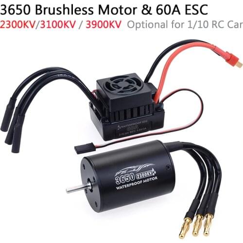 Waterproof RC Car 1/10 Parts 3650 2300KV 3100KV 3900KV Brushless Motor for Tamiya Traxxas Slash Bandit Redcat 1/10 RC Truck