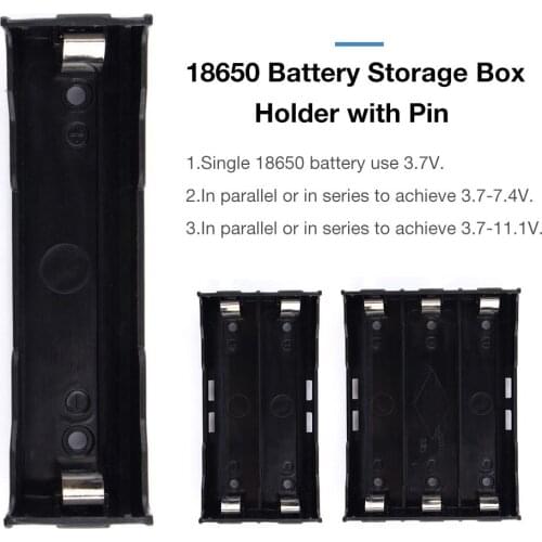 High Quality 18650 Battery Box 3.7V Lithium Battery Box With Pin Type 1 / 2 / 3 Battery Holder PCB Storage Case