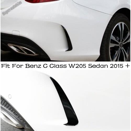 Rear Bumper Spoiler Exterior Refit Accessories For Mercedes-Benz C Class W205 Sedan 2015 - 2021 Side Air Vent Cover Trim Plastic