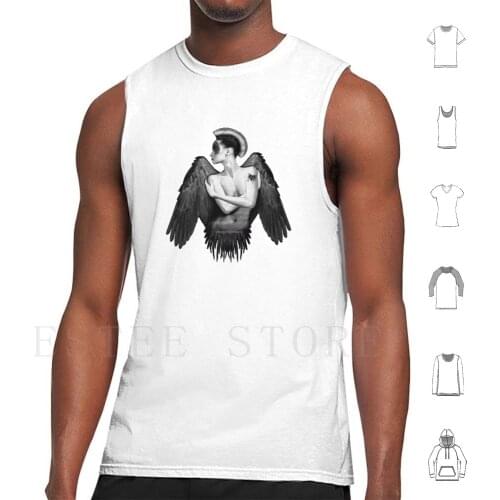 Dark Love Angel Gothic Goddess Deity Female Feminine Angelic Art Tank Tops Vest Sleeveless Angel Angels Dark Angel