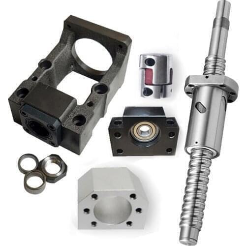 1PC Ball Screw Waist Nut sfu3210/4005 End Processing+BKBF25/30+DSG32/40H+coupler CNC roter