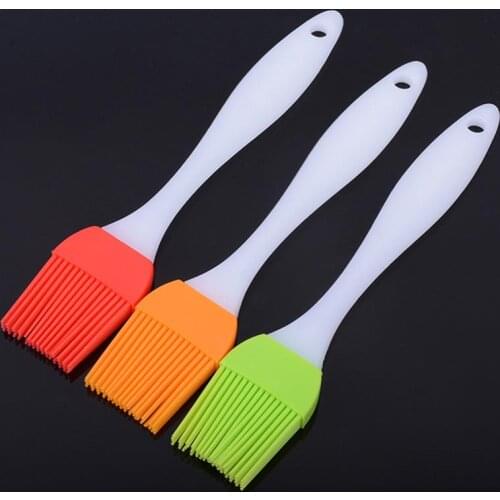 1PCS 20.5CM Random Color Silicone Pastry Brush Heat Resistant Silicone Basting Brush BBQ Silicone Brush Kitchen Tools BBQ Tool