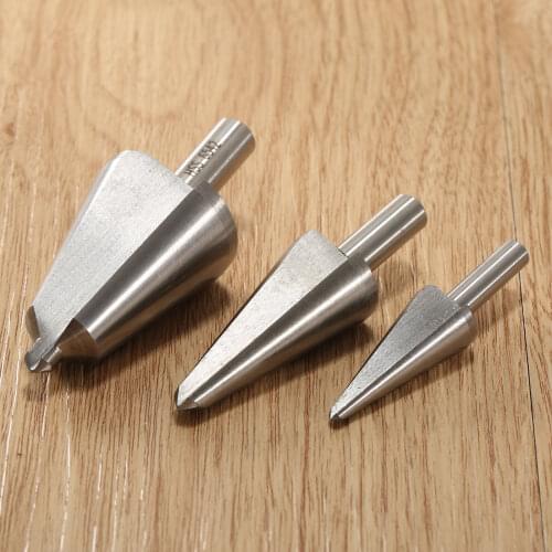 3Pcs HSS Umbrella Shape Chamfer Drill Bit Set Taper Power Drill Bit Cone Cutter Hole 16-30.5mm/6-20mm/3-14mm, Woodworking Tools
