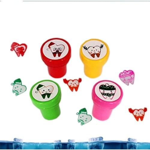 4 / 24pcs cute tooth shape stamp for Dentist dental gift kids & Christmas gift