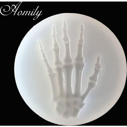 Aomily Bone Claw Silicone Mold Skeleton Hand Cake Mold Fondant Chocolate Mold Halloween Cake Decorating Tool Kitchen Accessories