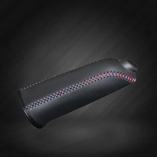 Car Hand Brake Covers Top Layer Leather Case For BMW F30 316i 320i 328i Handbrake Grips Auto Genuine Leather Handbrake Cover