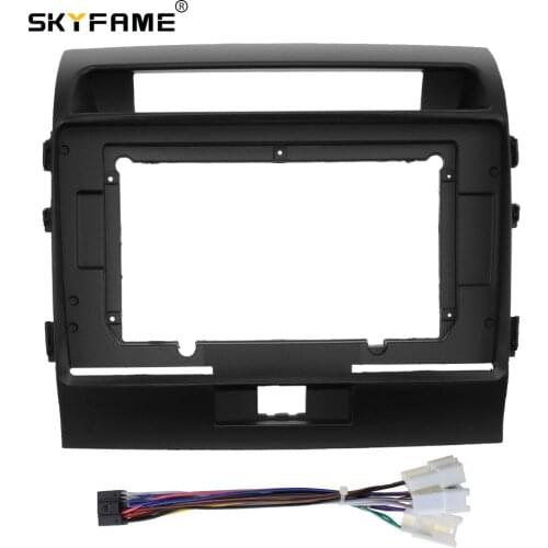 Car Radio Fascia Frame Cable For TOYOTA LAND CRUISER 2006-2015 Stereo Android Dashboard Kit Face Plate Frame Fascia
