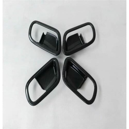 For Nissan Patrol Armada QX56 QX80 2016 2017 2018 ABS Carbon Fiber Interior Door Handle Cover Trims Car Accessories