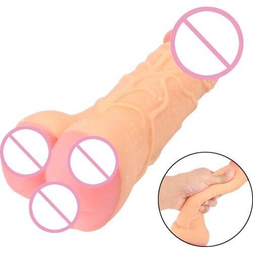 Erotic Anal Sex Dildo Realistic Dildo Super Soft Dildo Female Masturbation Sex Toys for Woman Man Adult Products