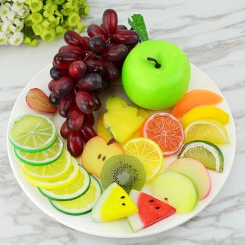 Artificial Apple Slice Fake Fruit Slice Home Decoration Simulation Ornament Craft Food Photography Props Home Table Decoration