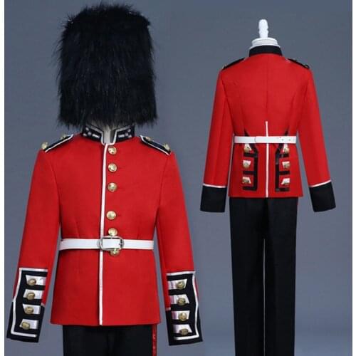 Europe British Royal Guard Costume Adult Child Queens Guard Costume Dress Up Prince William Soldiers Halloween Cosplay Costume