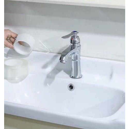 Tape Bathroom Kitchen Shower Mould Proof Silicone Stickers Sink Cleanable Sealing Strip Self Adhesive Tape Plaster