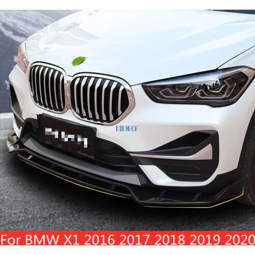 Front Bumper Lip Shovel Car Body Styling Part For BMW X1 2016 2017 2018 2019 2020 2021 ABS chrome MT Sport Kit