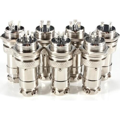 High Quality 2/3/4/5/6/7/8 Pins M16 Screw Type Metal Aviation Plug Socket Connector For Power Tools