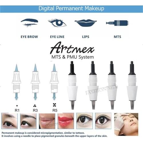 Microblading Artmex Tattoo Needle Cartridges M1 L1 R3 R5 F5 F7 Needles MTS for Artmex V8 V6 V3 PMU Permanent Make Up Machine