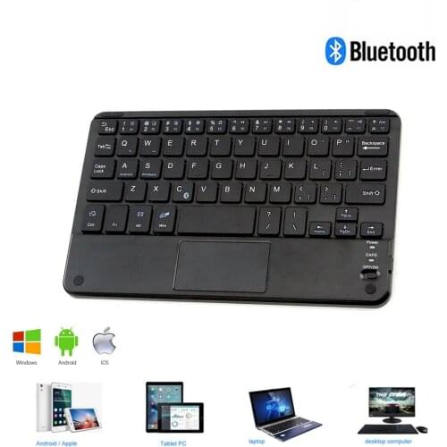 Mini Wireless Keyboard Ultra-thin Bluetooth keyboard Black Ergonomic Touch Keypad Office Gaming Keybord For Laptop iPad Tablet