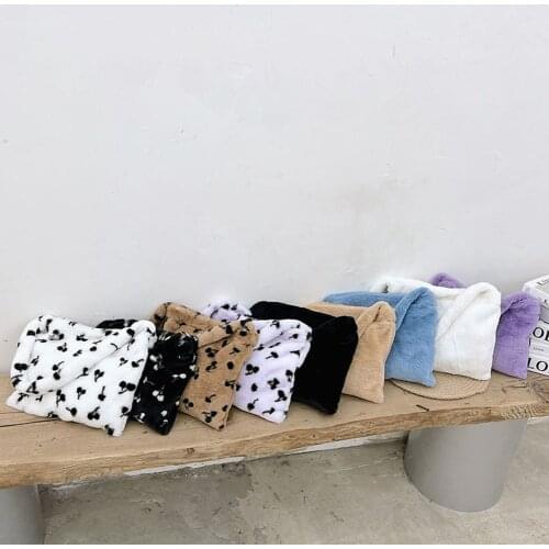 Plush Womens Bag Cherry Pattern Printing Shoulder Underarm Bags for Women Fashion Casual Ladies Small Luxury Designer Handbags