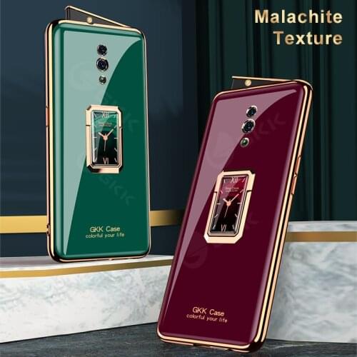 Lifting Camera With Ring Stand Case For OPPO Reno 2Z Luxury Plating Anti-knock Full Protective Soft For OPPO Reno 2Z Case Cover