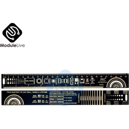 25cm PCB Reference Ruler v2 - 8" PCB Packaging Units for Arduino Electronic Engineers