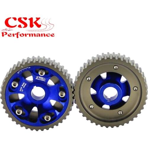 2pcs Adjustable Billet Cam Gears Fits For 93-01 Hon da Prelude H22 DOHC VTEC Engine RED / BLUE