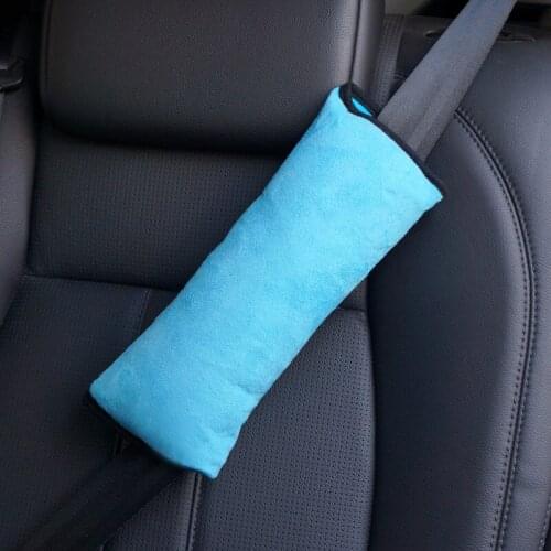 Baby Car Seat Belts Pillow Children Safety Strap Micro-suede Fabric Shoulder Protection 30x10cm