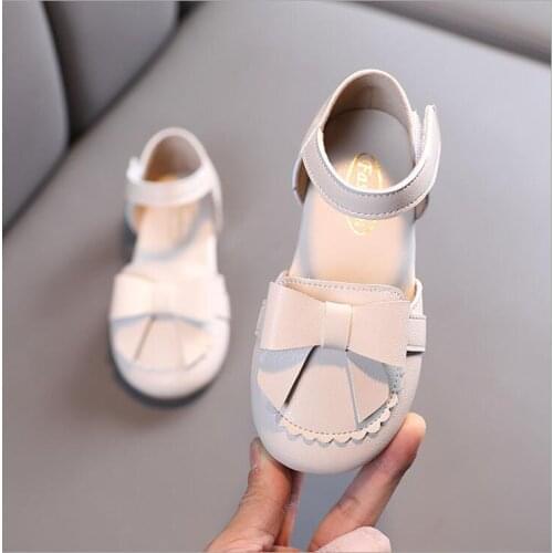 Kids Sandals Girls Bow Flat Heel Beach Sandals Children Sandal For Girls Princess Casual Shoes