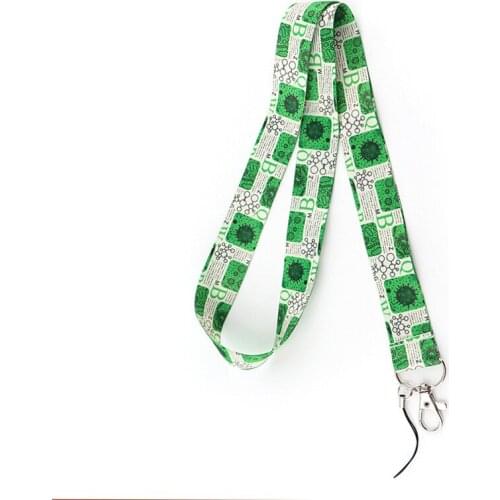 Cellular Molecular Branching Structure Lanyard Keys Phone Holder Funny Neck Strap With Key ID Card DIY Animal webbings ribbons