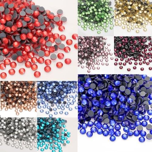 AAAA Ss4-ss40 Super Glitter Rhinestones Crystal Clear DMC Non HotFix FlatBack Glass Rhinestones for Sewing & Fabric Decoretion