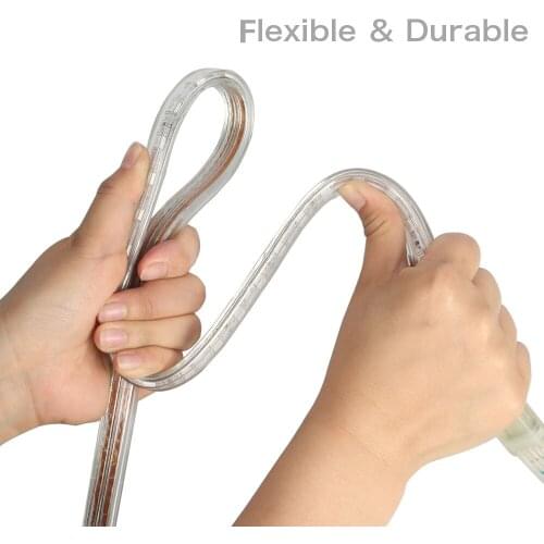 1-25m Waterproof SMD 5050 220V Led Strip 60Leds/Meter Flexible Outdoor Lighting EU Plug Led Light Strip for kitchen