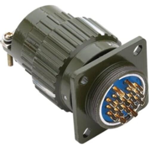 Y28M-4/7/8/10/12/14/19/24/32/37 Pins Cylindrical Circular Connector Army Green Aviation Plug Socket