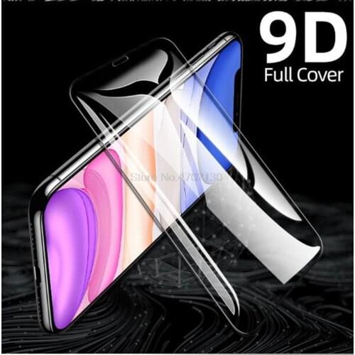 9D Tempered Glass For iPhone 12 Screen Protector Full Cover For iPhone 12 Mini 11 Pro Max XR 7 8 x XS SE 2020 6 6s Plus Glass