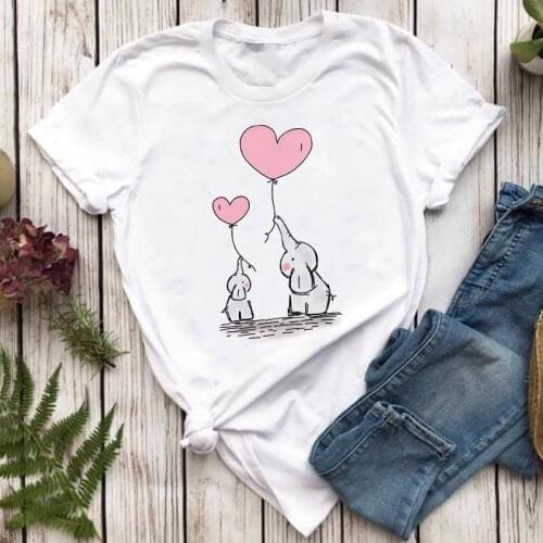 Womens T-shirt 2021 Harajuku Cartoon Graphic t shirt Top Female Fashion Casual T-shirts Short Sleeve tee shirt femme Plus Size