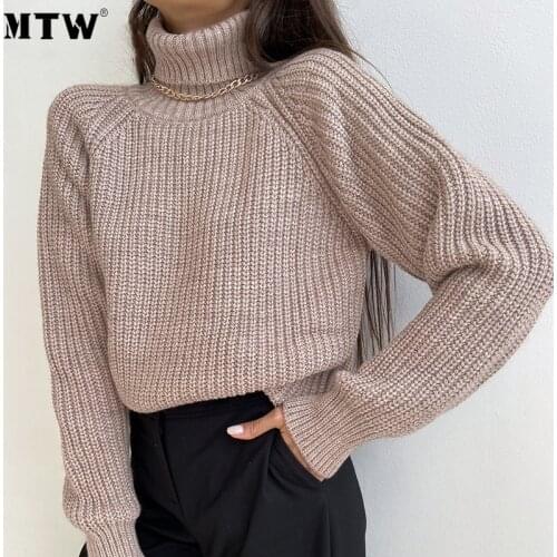 Autumn Winter Knitted Sweater Women Turtleneck Warm Pullover 2020 Casual Long Sleeve Loose Jumper Korean Office Tops
