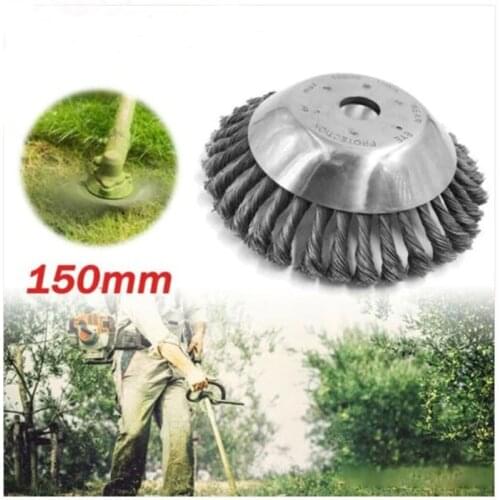 150mm Grass Trimmer Head Steel Wire Mover Brush Cutter Parts Dust Rusting Removal Weeding Wheel for Garden Lawn Mover Power Tool
