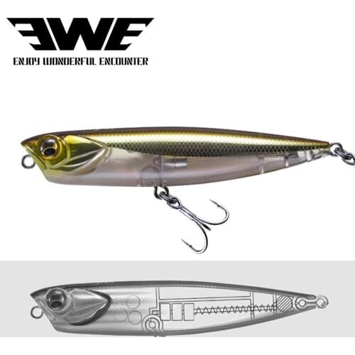 2020 New EWE AR-C Topwater Penicl Lure Floating Sitckbait Surface DOGX Popper Artificiais Bait For Peacock Bass Pike Fishing