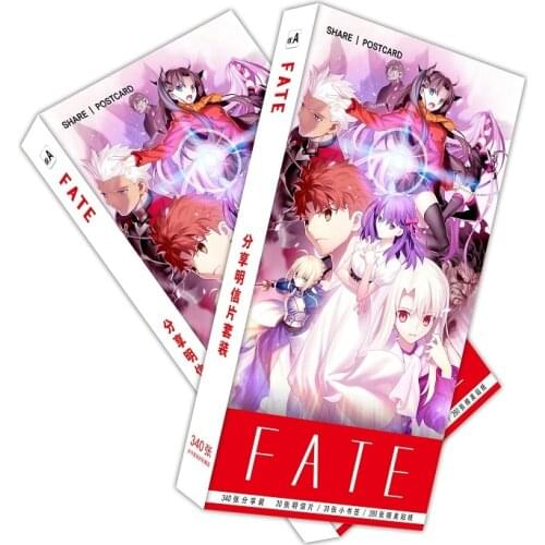 340 Pcs/Set Japanese Anime Fate/stay Night Paper Postcards DIY Greeting Card Message Card Birthday Letter Gift Card