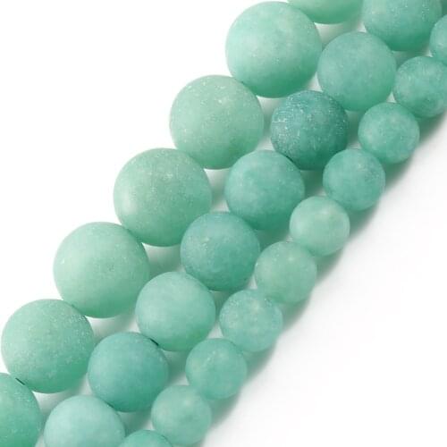 6/8/10mm Chrysoprase Australia Jades Natural Green Matte Round Stone Beads for Jewelry Making DIY Bracelet 15" Minerals Beads