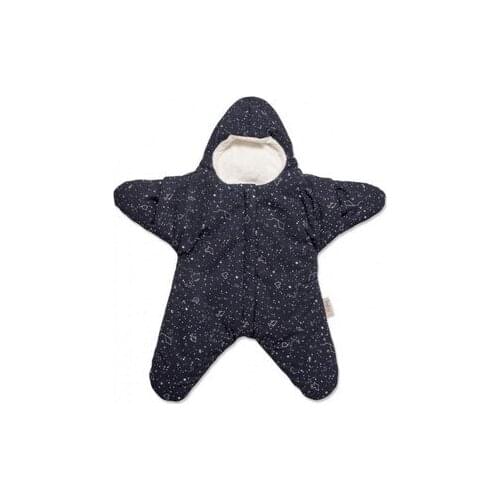 Baby sleeping bag thickened warmth five-pointed star foot cover windproof winter out windproof fleece warmth soft sleeping bag